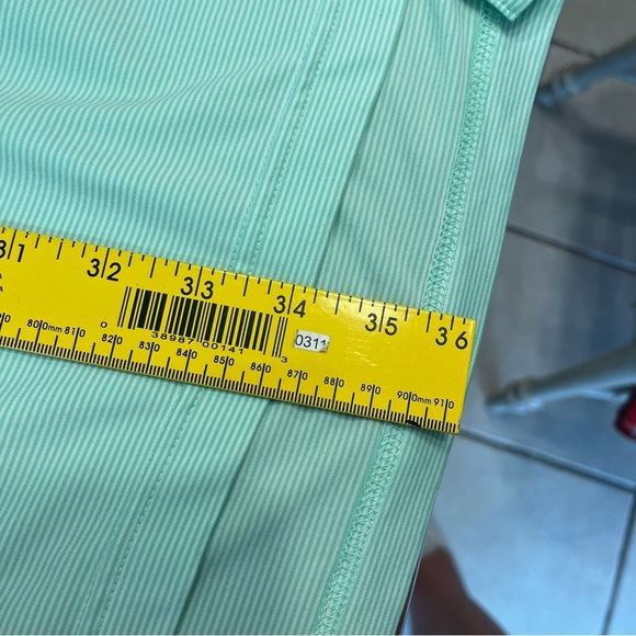 Peter Millar summer comfort green striped lightweight polo size XL - Picture 6 of 7